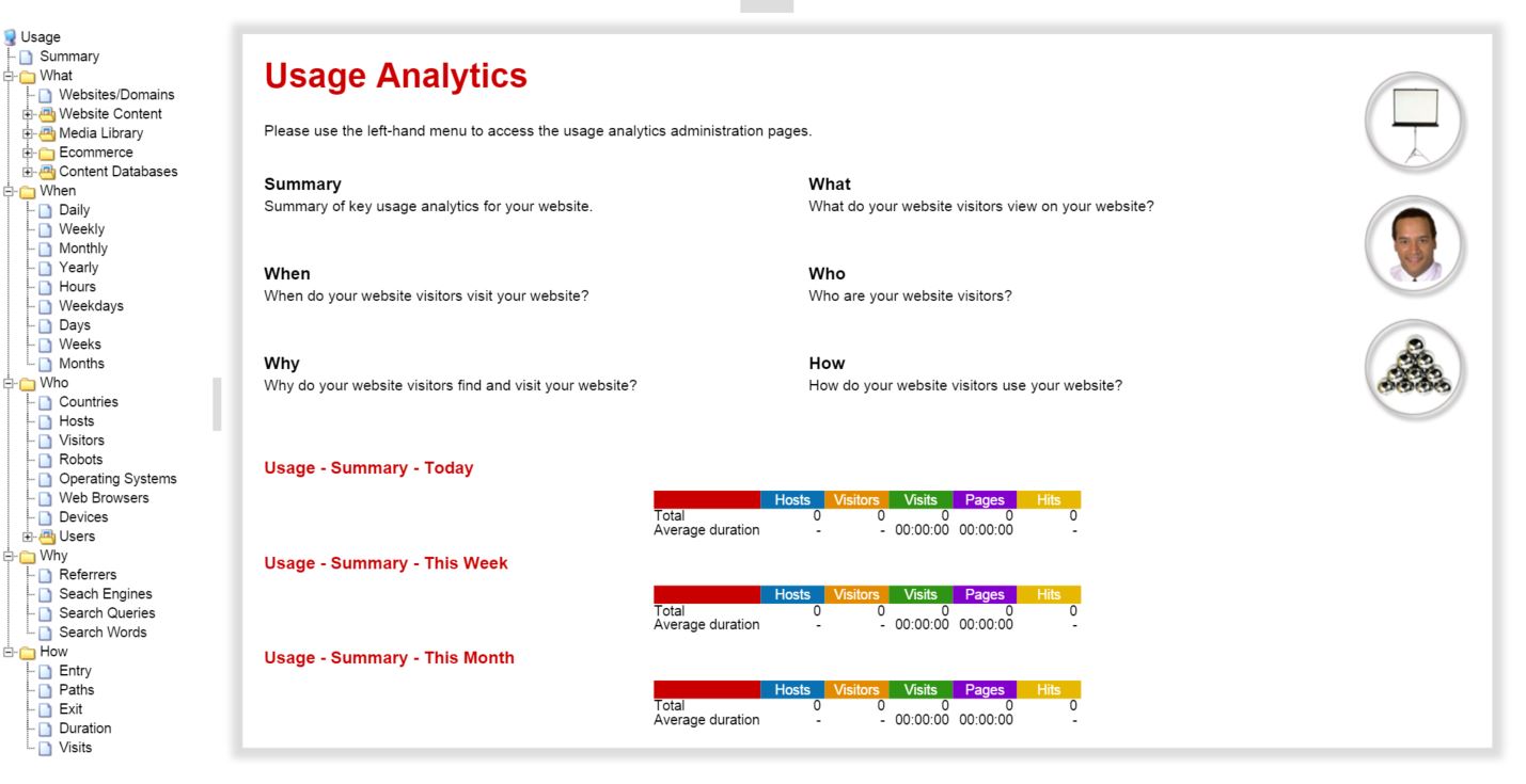 Website usage statistics