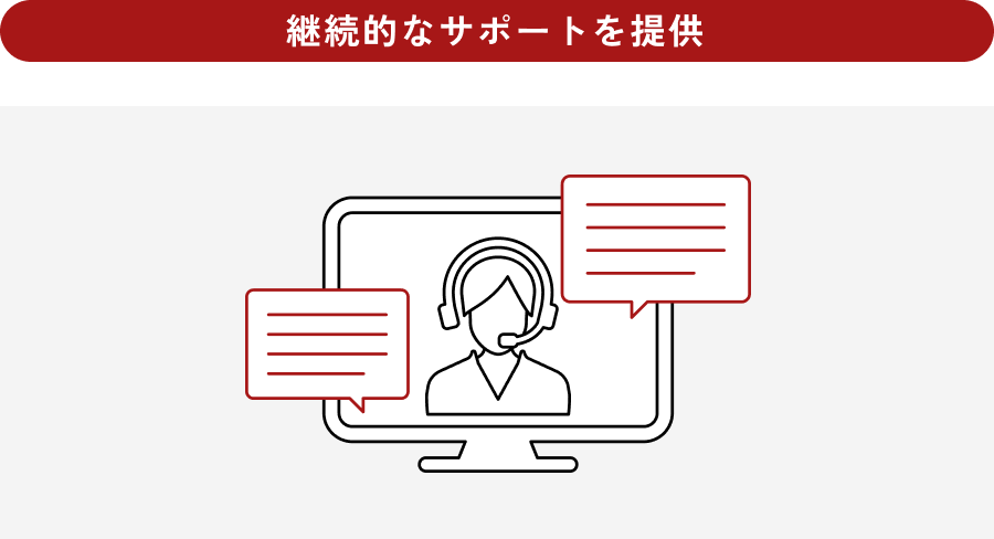 万全なサポート体制