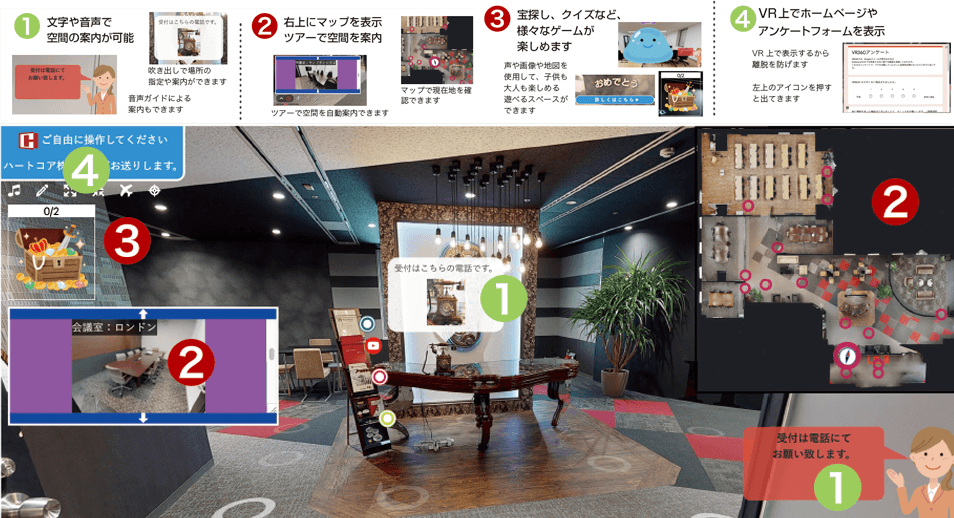 VR360は、「空間撮影(Matterport)」+「オリジナルサービス」+「メンテナンス」です